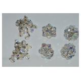 (3) Vtg Silvertone Clip Earring Pairs