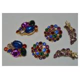 (3) Vtg Goldtone Clip Earring Pairs