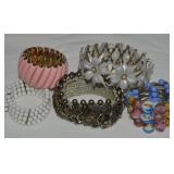 (5) Vtg Stretch / Adj Bracelets incl Glass Beaded
