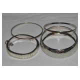 (4) Vintage SIlvertone Bracelets