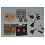 (7) Vintage Prs Pierced Earrings: Trifari +