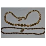 (2) Vtg Necklaces: Dauplaise & Crown Trifari