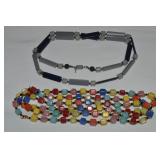 (2) Vtg Necklaces w/ Grey Crown Trifari +