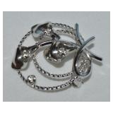 Vintage Star Art Sterling SIlver Floral Brooch 4.3