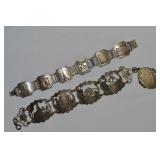 (2) Link Bracelets - Spanish & Parisienne Themes
