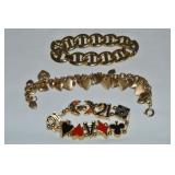 (3) Vintage Goldtone Bracelets