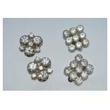 (2) Vtg Austria / Lese Bernard Rhinestone Clip
