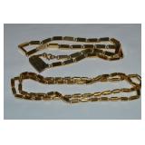 (2) Vintage Goldtone Necklaces: Crown Trifari +