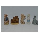 (5) Vintage Wade England Miniature Figures