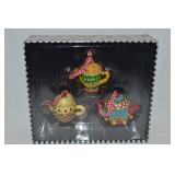 Mary Engelbreit Christmas Ornament 3pc Teacup