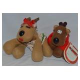 (2) Vtg Hallmark Rodney & Friends Plush Reindeer