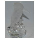 Vtg Goebel Frosted & Clear Kookaburra Bird Figure