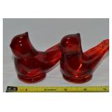 (2) Vtg Ward Signed Cardinal of Love Bird Figures