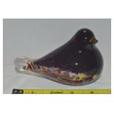 Contempo Art Glass w/ Frit Bird Paperweight