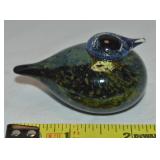 Oiva Toikka Nuutajarvi Signed Glass Whipoorwill