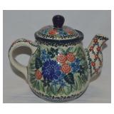 Bolaslawiec Polish Pottery Floral Pattern Teapot 7