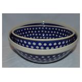 (2) Bolaslawiec Polish Pottery Peacock Eye Mixing