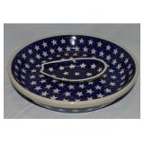 Bolaslawiec Polish Pottery Stars Pie Plate & Spoon