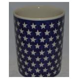 Bolaslawiec Polish Pottery Stars Utensil Holder 7"