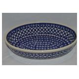 Bolaslawiec Polish Art Pottery Oval Dish 9.5"