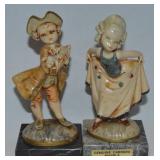 Pair Vtg Genuine Carrara Marble Base w/ Depose