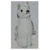 Vintage Blown Art Glass Standing Polar Bear Figure