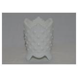 Vtg Fenton Hobnail Milk Glass Footed Toothpick