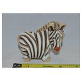 Vtg Artesania Rinconada Clay Pottery Zebra Figure