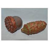 Isabel Bloom Signed Pinecone 2013 3.75" & Acorn