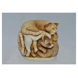 Vtg Harmony Kingdom Fur Ball Purrfect Friends Cats