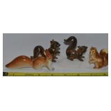 (4) Vtg Porcelain / Ceramic Miniature Animals w/