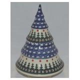 Bolaslawiec Polish Art Pottery Christmas Tree 8"