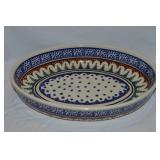 Bolaslawiec Polish Art Pottery Winter Pine Oval