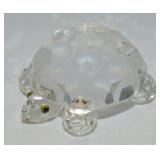 Swarovski Crystal Green Eyed Turtle Figure 2 3/8