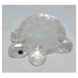 Swarovski Crystal Black Eyed Turtle Figure 1 5/8