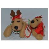 (2) Vtg Hallmark Rodney & Friends Plush Reindeer