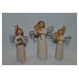 (3) Willow Tree Angel Figures Friendship Learning