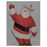 Vtg Felt & Sequined Santa Claus Plush Pillow