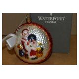 Waterford Crystal Blown Glass Santa w/ Globe