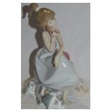 Lladro Spain Porcelain Chit Chat Figure 5466 7.75"