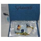 Glassyfi Enamel & Glass Butterfly & Flowers Cup