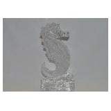 Waterford Crystal Hand Cut Seahorse Figure 7"