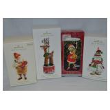 (4) Hallmark Keepsake Ornaments w/ Grinch +