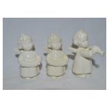 (3) Vintage Goebel Ivory Musical Angels Figures