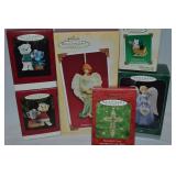 (6) Hallmark Keepsake Ornaments incl Tree Topper