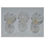 (3) Lalique Crystal Nina Ricci Perfume Bottles All