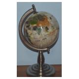 Contempo Gemstone & Chrome World Globe 11.5"t