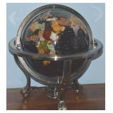 Contempo Gemstone on Black Onyx World Globe w/