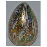 Vtg Murano Italy Millefiori Cane Glass Aventurine
