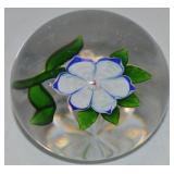 Antique Baccarat Glass Anemone Flower Paperweight